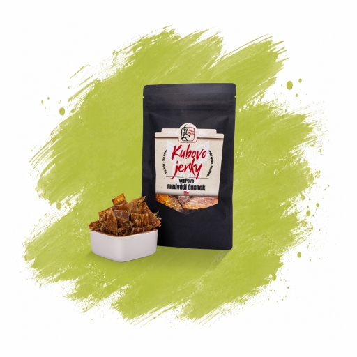 KUBOVO JERKY VEPŘOVÉ MEDVĚDÍ ČESNEK